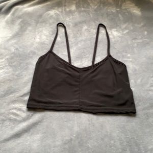 Pretty Littlw Thing Black tank crop top size 12